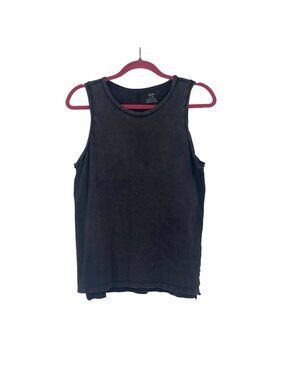 Aerie Size M Gray Vintage Wash Distressed Tank Top Relaxed